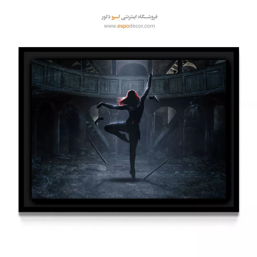 تابلو دیواری اتاق خواب دخترانه - بیوه سیاه – تابلو کمیک استریپ - اسپو دکور