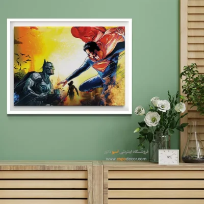 تابلو هنری کمیک سوپرمن - خورشید عدالت – تابلو کمیک استریپ - اسپو دکور