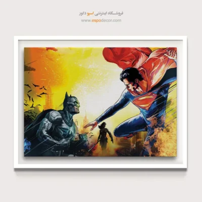 تابلو هنری کمیک سوپرمن - خورشید عدالت – تابلو کمیک استریپ - اسپو دکور