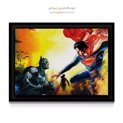 تابلو هنری کمیک سوپرمن - خورشید عدالت – تابلو کمیک استریپ - اسپو دکور