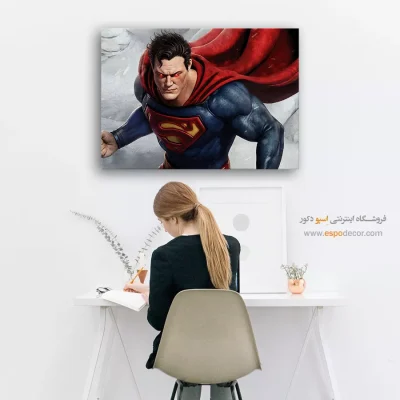 تابلو فانتزی با تصاویر کمیک - تصویر قهرمان – تابلو کمیک استریپ - اسپو دکور