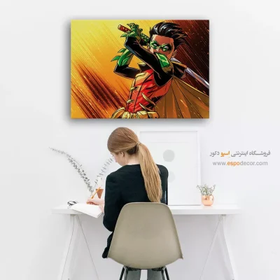 تابلو با طرح‌های قهرمانی - رابین – تابلو کمیک استریپ - اسپو دکور