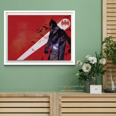 خرید تابلو گرافیکی قرمز - ماجراجویی در خیال – تابلو کمیک استریپ - اسپو دکور