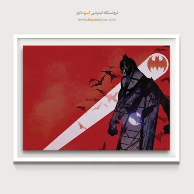خرید تابلو گرافیکی قرمز - ماجراجویی در خیال – تابلو کمیک استریپ - اسپو دکور