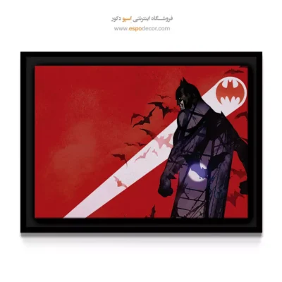 خرید تابلو گرافیکی قرمز - ماجراجویی در خیال – تابلو کمیک استریپ - اسپو دکور