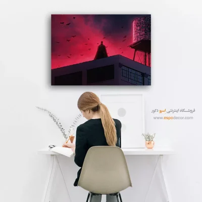 تابلو داستانی رنگی - قهرمان بیمرز – تابلو کمیک استریپ - اسپو دکور