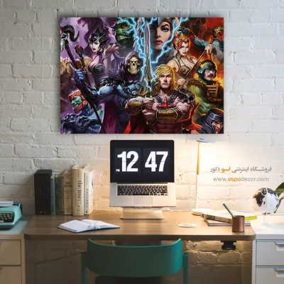 تابلو دیواری با طرح کمیک - استادان کیهان – تابلو کمیک استریپ - اسپو دکور