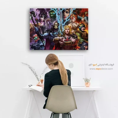 تابلو دیواری با طرح کمیک - استادان کیهان – تابلو کمیک استریپ - اسپو دکور