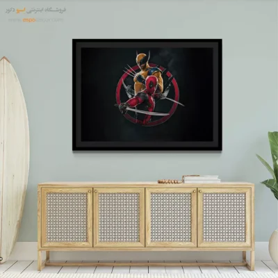 تابلو دیواری برای گیم روم - ابرقهرمانان – تابلو کمیک استریپ - اسپو دکور