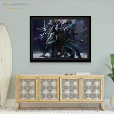 تابلو دیواری برای عاشقان فیلم - لاکپشتهای نینجا – تابلو کمیک استریپ - اسپو دکور