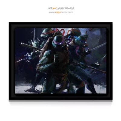 تابلو دیواری برای عاشقان فیلم - لاکپشتهای نینجا – تابلو کمیک استریپ - اسپو دکور