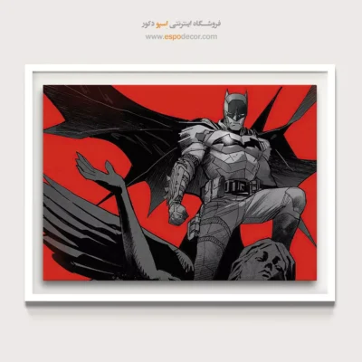تابلو دیواری خاص برای اتاق گیمر - سایه‌های قهرمانی – تابلو کمیک استریپ - اسپو دکور