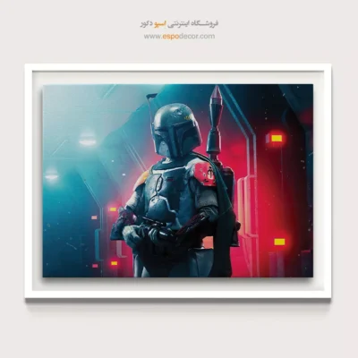 تابلو هنری با تصاویر قهرمانی - بوبا فت – تابلو کمیک استریپ - اسپو دکور