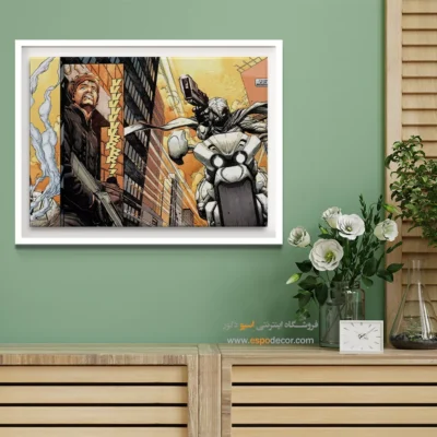 خرید تابلو مدرن کمیک - انتقام شوالیه ماه – تابلو کمیک استریپ - اسپو دکور