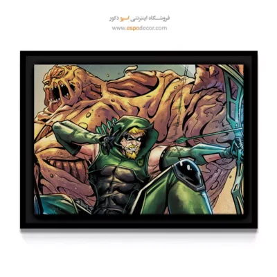 تابلو با تصاویر رنگی - الیور کوئین – تابلو کمیک استریپ - اسپو دکور