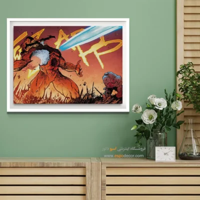 تابلو ابرقهرمان داستانی - بتا ری بیل – تابلو کمیک استریپ - اسپو دکور