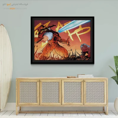 تابلو ابرقهرمان داستانی - بتا ری بیل – تابلو کمیک استریپ - اسپو دکور