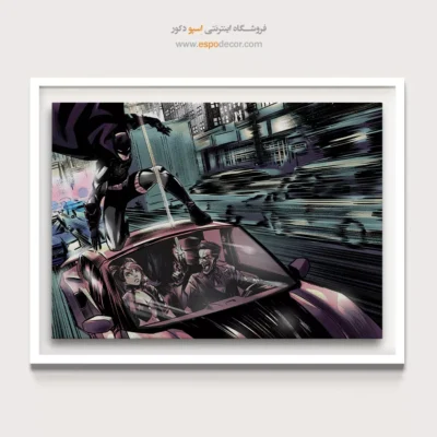 تابلو داستان مصور فانتزی - بتمن در حرکت – تابلو کمیک استریپ - اسپو دکور