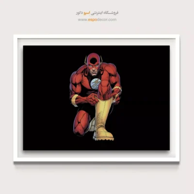 تابلو با طراحی قهرمانی - فلش سرعت – تابلو کمیک استریپ - اسپو دکور
