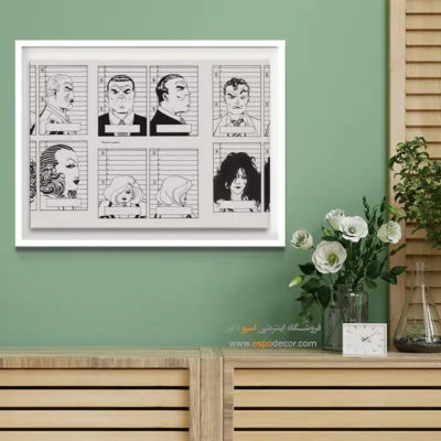 تابلو هنری فانتزی کمیک - مجرمین – تابلو کمیک استریپ - اسپو دکور