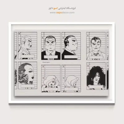 تابلو هنری فانتزی کمیک - مجرمین – تابلو کمیک استریپ - اسپو دکور