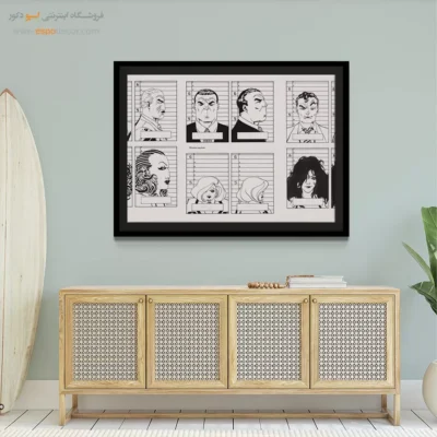 تابلو هنری فانتزی کمیک - مجرمین – تابلو کمیک استریپ - اسپو دکور