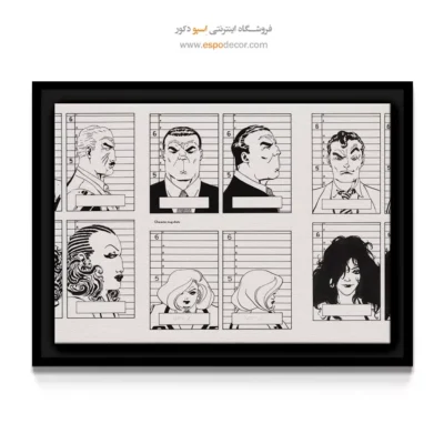 تابلو هنری فانتزی کمیک - مجرمین – تابلو کمیک استریپ - اسپو دکور
