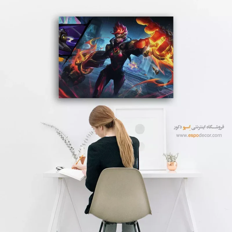 تابلو رنگی با طرح کمیک