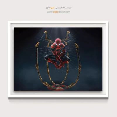خرید تابلو کمیک قهرمانی - عنکبوت آهنی – تابلو کمیک استریپ - اسپو دکور