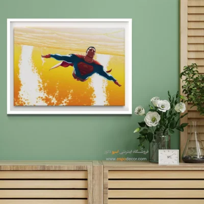 تابلو دیواری اسپرت برای اتاق جوان - سوپرمن – تابلو کمیک استریپ - اسپو دکور