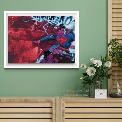 تابلو داستانی سوپرمن - سوپرمن دی سی – تابلو کمیک استریپ - اسپو دکور