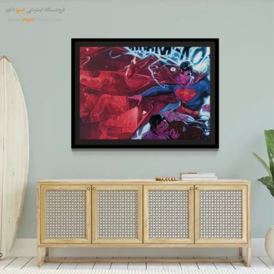 تابلو داستانی سوپرمن - سوپرمن دی سی – تابلو کمیک استریپ - اسپو دکور