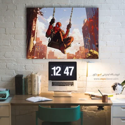 خرید تابلو با طرح‌های قهرمانی - ماجراهای مرد عنکبوتی – تابلو کمیک استریپ - اسپو دکور