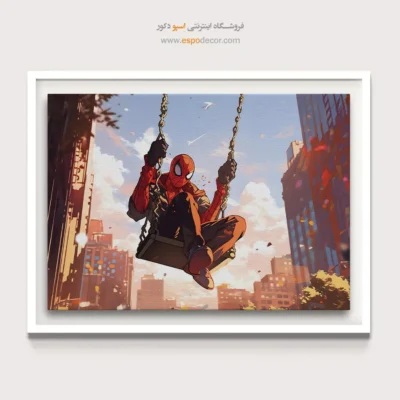 خرید تابلو با طرح‌های قهرمانی - ماجراهای مرد عنکبوتی – تابلو کمیک استریپ - اسپو دکور