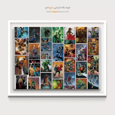 تابلو دیواری با تصاویر کمیک - مارول – تابلو کمیک استریپ - اسپو دکور