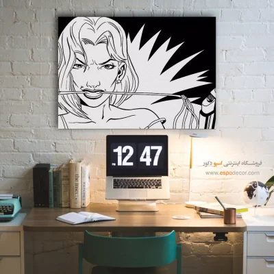تابلو دیواری مناسب اتاق خواب دانشجویی - قهرمانان پرقدرت – تابلو کمیک استریپ - اسپو دکور