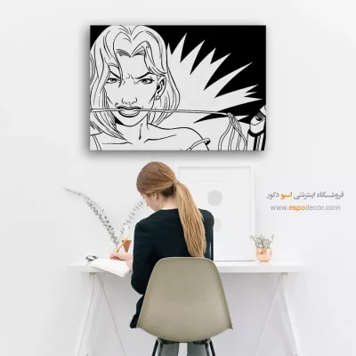 تابلو دیواری مناسب اتاق خواب دانشجویی - قهرمانان پرقدرت – تابلو کمیک استریپ - اسپو دکور