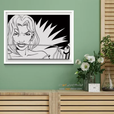 تابلو دیواری مناسب اتاق خواب دانشجویی - قهرمانان پرقدرت – تابلو کمیک استریپ - اسپو دکور