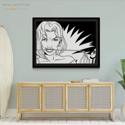 تابلو دیواری مناسب اتاق خواب دانشجویی - قهرمانان پرقدرت – تابلو کمیک استریپ - اسپو دکور