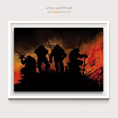 تابلو گرافیکی لاکپشت های نینجا - نینجا – تابلو کمیک استریپ - اسپو دکور
