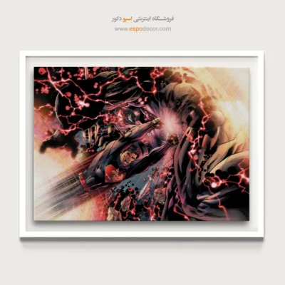 تابلو دیواری لوکس برای گیم روم - لیگ عدالت – تابلو کمیک استریپ - اسپو دکور