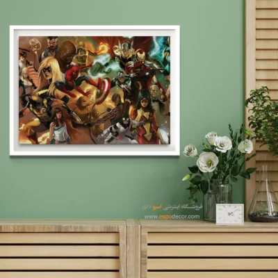 تابلو دیواری خاص و شیک برای اتاق نوجوان - رزم‌آوران – تابلو کمیک استریپ - اسپو دکور