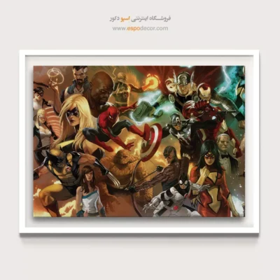 تابلو دیواری خاص و شیک برای اتاق نوجوان - رزم‌آوران – تابلو کمیک استریپ - اسپو دکور