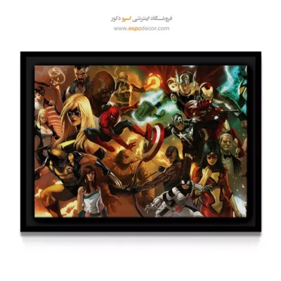 تابلو دیواری خاص و شیک برای اتاق نوجوان - رزم‌آوران – تابلو کمیک استریپ - اسپو دکور
