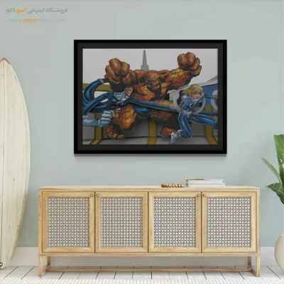 تابلو با کاراکترهای کمیک بوک - چهار شگفتانگیز – تابلو کمیک استریپ - اسپو دکور