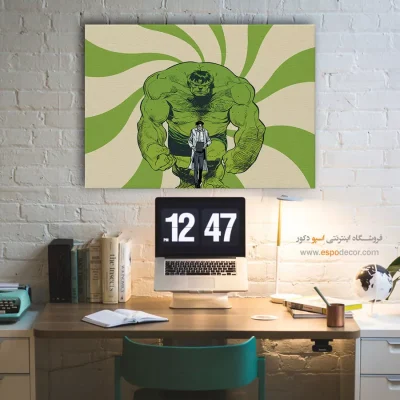 تابلو فانتزی مدرن - هالک شگفت انگیز – تابلو کمیک استریپ - اسپو دکور