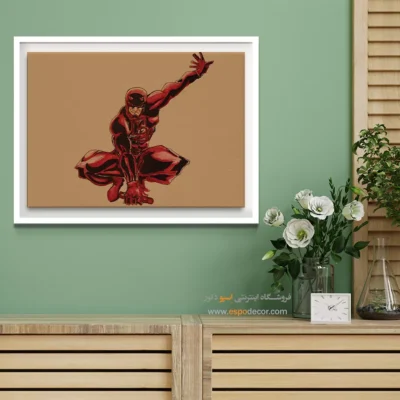 تابلو شخصیت‌های قهرمانی کمیک - دردویل – تابلو کمیک استریپ - اسپو دکور
