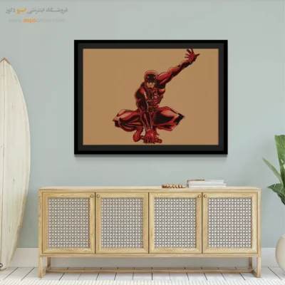 تابلو شخصیت‌های قهرمانی کمیک - دردویل – تابلو کمیک استریپ - اسپو دکور