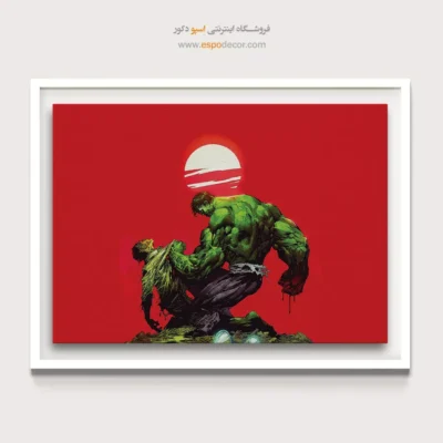 تابلو گرافیکی کمیک داستانی - قهرمان سبز – تابلو کمیک استریپ - اسپو دکور