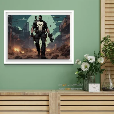 تابلو دیواری رنگی ابرقهرمان داستانی - فرانک – تابلو کمیک استریپ - اسپو دکور